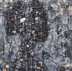 You Break Down My Walls ii, mixed media, 36inches by 36inches, 2015